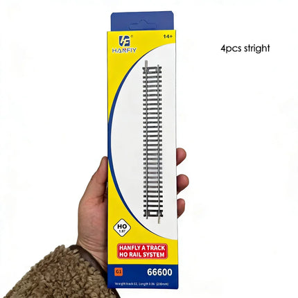 Ho Scale 1/87 Model Train Track Nickel-chromium Material Electrical Powered Simulated Track Model Straight Curved Turnout Rails