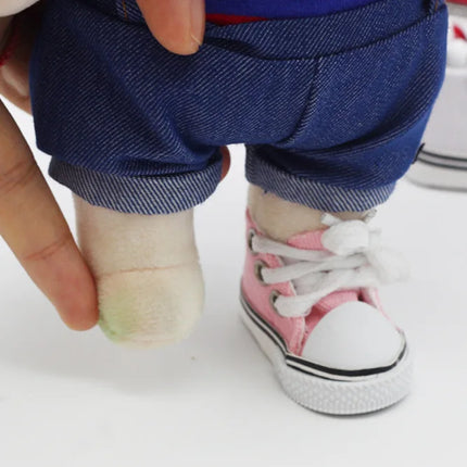 BJD Doll Clothes Accessory 5CM Mini Canvas Shoelace Doll Shoes for Play House Dress Up Accessory 1Pair