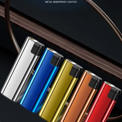 Outdoor Windproof Direct Spray Blue Flame Turbine Lighter Portable Butane Cigarette Lighter Ignition Smoking Accessories Tools