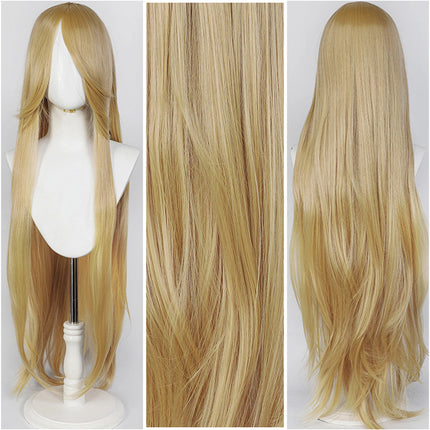 Long Straight Cosplay Wig 100CM Multiple Colors Pink Blonde Black Anime Costume Wig Universal Synthetic Cos Wig Daily Party Wig