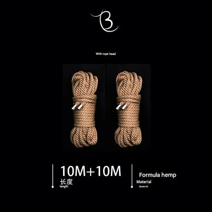 10m Shibari Bondage Rope,Soft Jute for Japanese Rope Art,Skin-Friendly for Beginners,Natural Color Skin-Safe Jute Couples Play