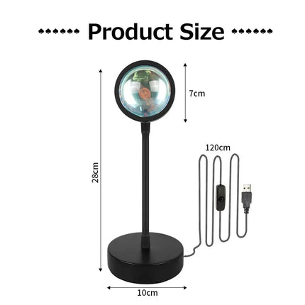 USB 5V Tuya Smart Sunset Lamp Night Light Sunset Projector Smart Life APP Remote Led Lights Room Decoration Photography  Gift