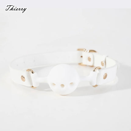 Thierry 3 Size Silicone Breathable Ball Gag SM Bondage Restraints Open Mouth Gags Fetish Sex Toys For Couple Adult Games