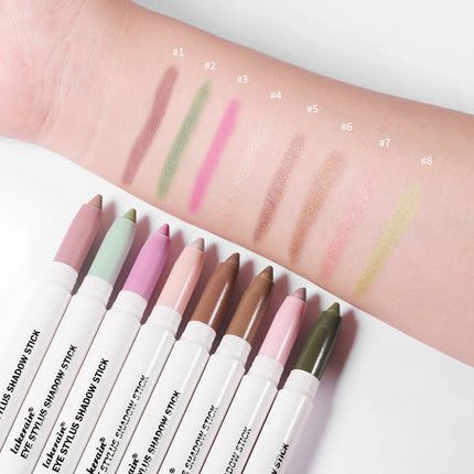 8 Colors Eyeshadow Stick Long Lasting Waterproof Shimmer Glitter And Matte High Pigmented Eyeshadow Pencil Crayon Korean Makeup