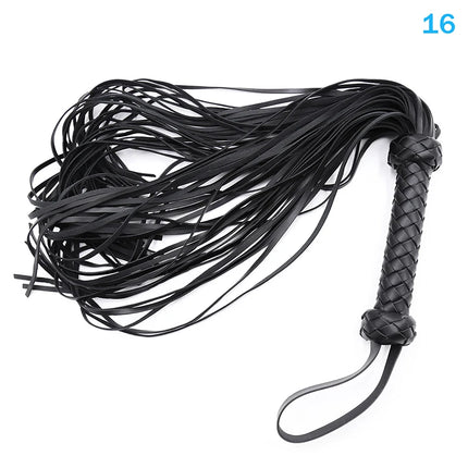 Racing Riding Crop Party Flogger Hand Cuffs Queen Black Horse Riding Whip High Quality Pu Leather Pimp Whip