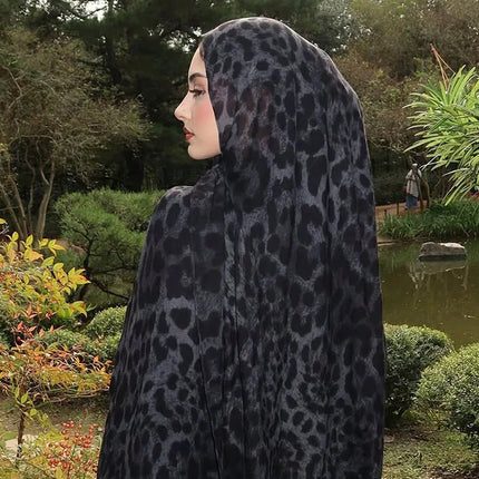 Ramadan Muslim Hijabs Women Spring Leopard Print Scarves Shawl Luxury Eid Hijab Wrap Islam Turban Female Party Headscarf 2026