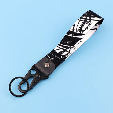 Anime Eye Eagle Beak Keychain Cartoon Character Wrist Lanyard Car Keyring Fashion Bag Accessory Manga Lover Collectible Gift