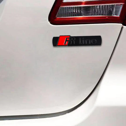 1Pcs 3D Metal Car R LINE Emblem Sticker Badge Decoration For VW GTI RLine Scirocco Polo T5 Passat b6 Golf Tiguan Jetta T-ROC CC