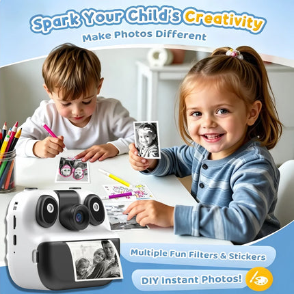 Digital Children Camera For Mini Printer Portable Photography Thermal Instant Print Photo Kids Camera 2.8inch HD Video Toy Gifts