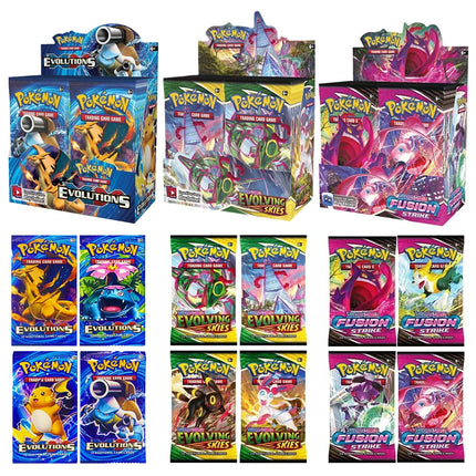 4 Pack Pokemon Cards Team up Sun Moon Thunder English Trading Card Game Evolutions Booster Collectible Kids Toys DESTINED RIVALS