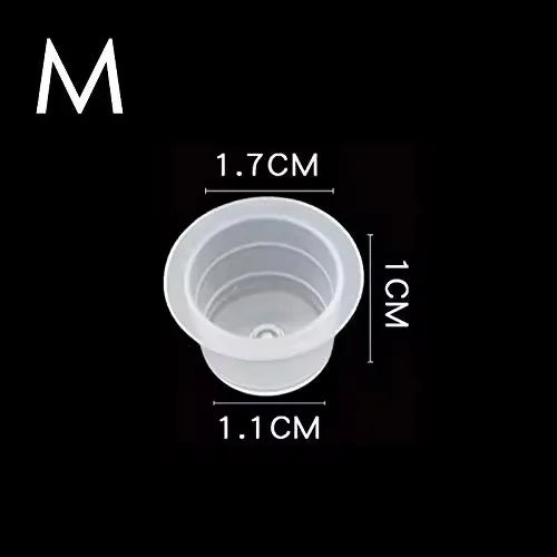 LASTJUDG 1000Pcs High-quality Tattoo Ink Cups Disposable Plastic Pigment Clear Permanent Makeup Tattoo Accessory Tattoo Ink