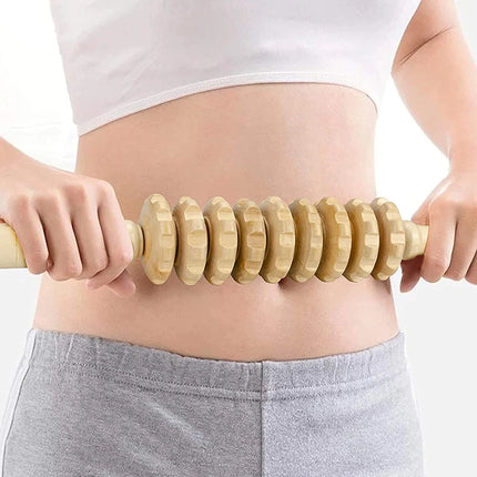 6 In 1 Wood Therapy Massage Tool Lymphatic Drainage Massager Anti Cellulite Fascia Massage Roller for Full Body Muscle relaxatio