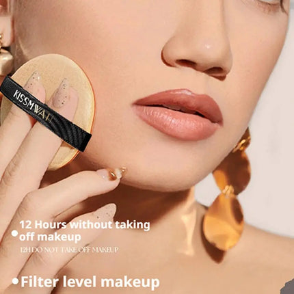 Skin KISSMWAH Cushion BB Cream 3 In 1 Multifunctional Base Makeup Combination Set Soft Light Black Gold Rose Light Makeup Powder