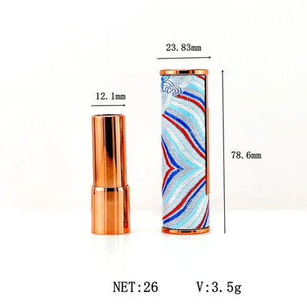 10/30/50PCS  Empty Chinese Style Satin Lipstick Tubes DIY Empty Press Lipstick Tube 12.1mm Packaging Makeup Tool