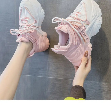 Women's Shoes Casual Shoes Spring Sneakers Platform Woman-shoes Tennis Female Fashion Thick Sole 2024 Roses Trainers Increased I