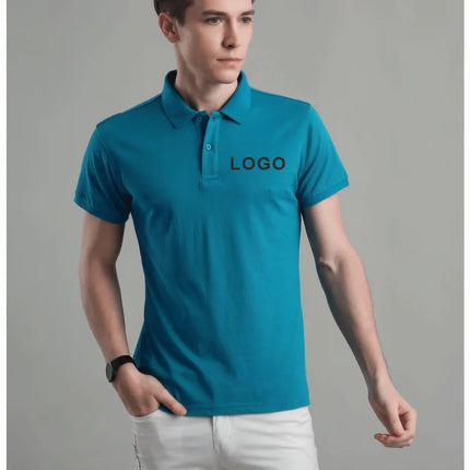 Customized Logo Breathable Polo Shirt Casual Company Group Clothing Lapel Short Sleeve Polo Shirts Work Clothes Print Embroidery