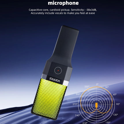 Gaming Computer Professional Condenser Microphone Mic PC Laptop USB Wired Live Streaming Podcast Studio Mike Kit Gamer Karaoke