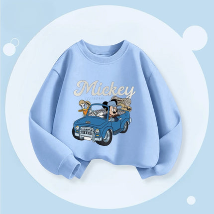 Fashion Simple Kids Long Sleeved Tops Baby Boy's Sweatshirts Printed Mickey Hoodie O-neck Pullover Casual Children's Clothes Top
