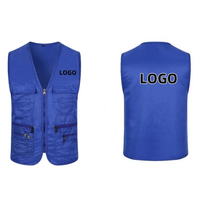 Men's Multi Pocket Tank Top Summer Men American Tactical Hiking Fishing Photography Director Mesh Sleeveless Outdoor Jacket Vest