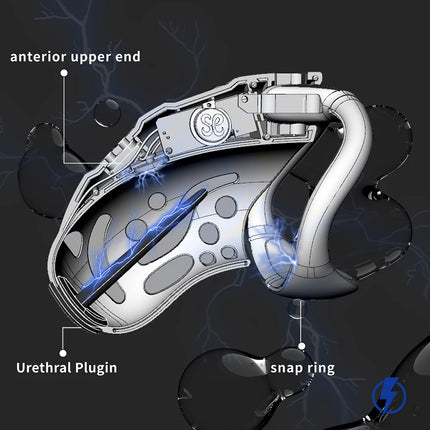 Intelligence Chastity Cage Men's Sm Conditioning Abstinence Plastic Penis Lock with Urethral Blockage Remote Control