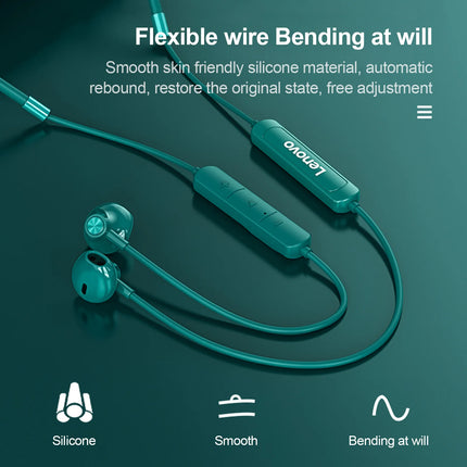 Lenovo Thinkplus SH1 Earphone Bluetooth Wireless Chip HIFI Sound Quality IPX5 Waterproof Sports Headset Magnetic Neckband Earbud