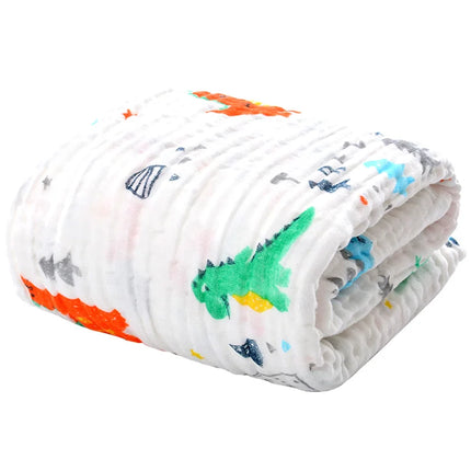 Baby Bath Towel Muslin Bathrobe for Newborn Infant Toddler Washcloth Wrap Boys Girls Kids Child Cartoon Gauze Cotton Blanket
