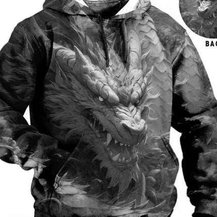 Men's Unisex Hoodie Fashion Pullover Hoodie Sweatshirt Hooded Animal Wolf Lion Dragon Tiger Print Daily 3D Print Casual Hoodies