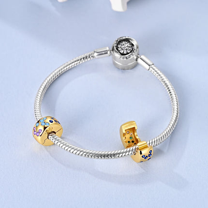 Original Charms Beads 925 Sterling Silver Golden Leopard Firefly Butterfly Hot Air Balloon Beads Fit DIY Bracelet Fine Jewelry