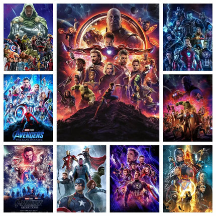 Marvel Avengers Iron Man Diamond Photography Backdrop Superhero Kid Children Boys Gifts Home Decor Wall Customization Background