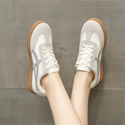 Lightweight Comfortable Sneakers for Women Fashion Striped Lace Up Sports Shoes Woman Casual Breathable Sneakers Plus Size
