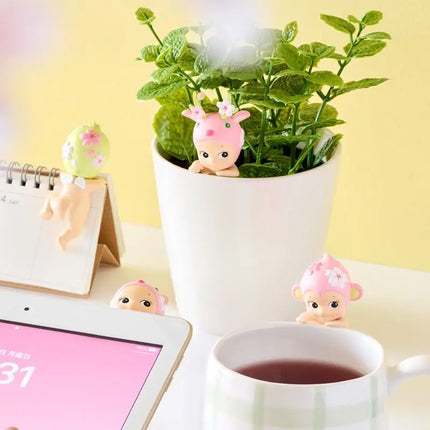 Sonny Angel Blind Box Hippers Decorative Mini Figures Cherry Blossom Series Dolls Anime Figure Toys Action Figure Birthday Gift