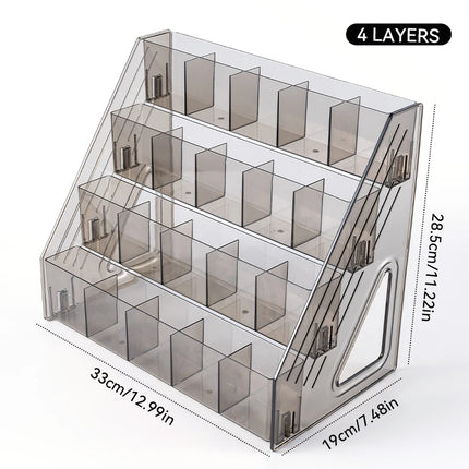 3/4/5/6/7 Layers Acrylic Nail Polish Display Rack Transparent Cosmetic Organizer Multi-layer Simple Mounting Rack Stand Holder