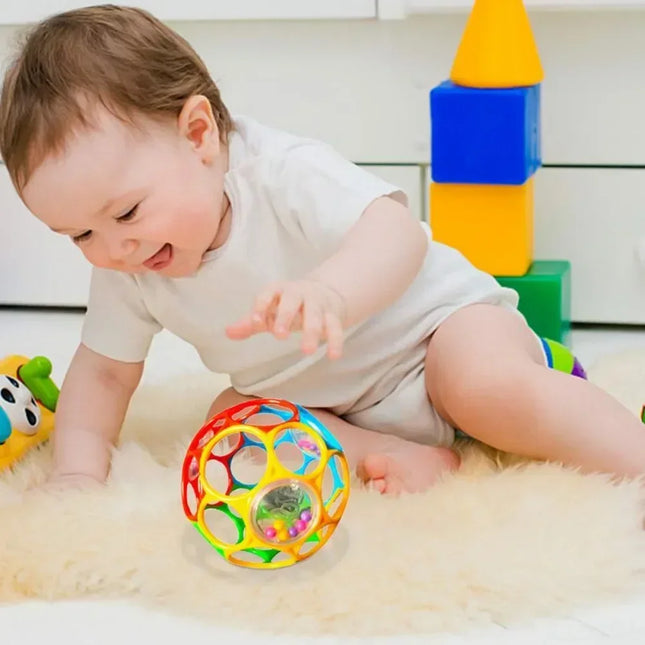 Baby Toy Soft Newborn Grasping Teethers Hand Bell Sensory Toys Rattles Kids Educational Toys for 0-12 Months Children Playing