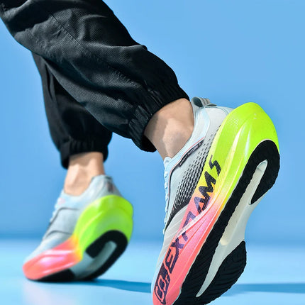 New Cushioning Running Shoes For Men Suitable Heavy Runners Lace Up Sports Women Non-slip Outdoor Athletic Male Sneakers