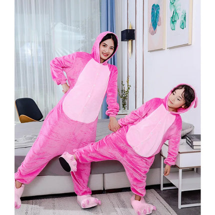 Kigurumi Stitch Animal Pajamas Unisex Adults Cartoon Onesies Pyjamas Halloween Christmas Family Party Homewear Costumes