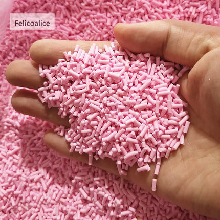 50g 5mm Noodles Mouse Shape Clay Colorful Sprinkles for Scrapbooking, Crafts Making, DIY Slime
