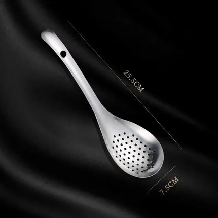 1 Pack Stainless Steel Colander Kitchen Colander Spoon Filter Strainer Food Scoop Perforated Skimmer Colander Easy to Clean