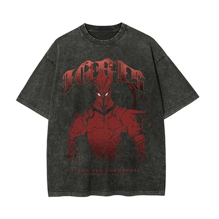 Bleach Ichigo Kurosaki T Shirt Set Men Vintage Washed Cotton Short Sleeve Tops 2025 Summer Anime Graphic Tees Hollow Mask
