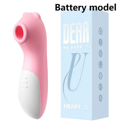 Powerful Whisper-Quiet Clitoral Stimulator for Women, Oral Vacuum Vibrator with Nipple Massage, Battery-Powered Plastic Body