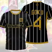 2026 Summer Dragon Ball Z Goku Kame Symbol Football Jersey, 3D Print Polyester Oversized Loose Sports T-Shirt for Men Women Kids