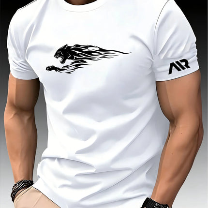 New Men’s Quick Dry Letter Short Sleeve Sport T Shirt Gym Jerseys Fitness Shirt Trainer Running T-Shirt Teenager Breathable