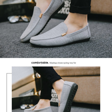 Men Casual Shoes Canvas Slip On Fashion Loafers for Male Luxury Dress Driving Shoes Formal Wedding Party Flats Plus Size