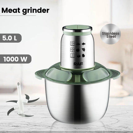 Electric 5L 1000W Electric Meat Grinder Multifunctional Stainless Steel 5-blade Electric Blender