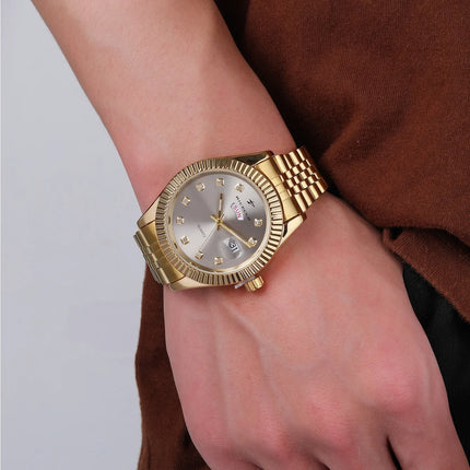 Men's Sport Wristwatches Casual Simple Fashion Calendar Week Quartz Watch Male Watches Reloj for Christmas New Year Gifts