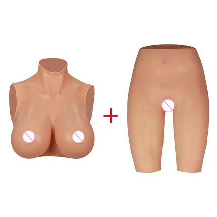 Drag Queen A - H Cup Silicone Breasts Forms Cosplay Fake Boobs Bodysuit Crossdressing Silicone Breast Plate Crossdresser Chest
