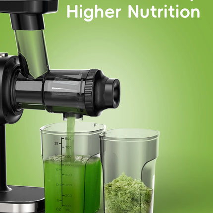 BioloMix Cold Press Juicer,Slow Masticating Juicer Machines with Reverse Function,High Juice Yield, Easy to Clean Brush & Quiet