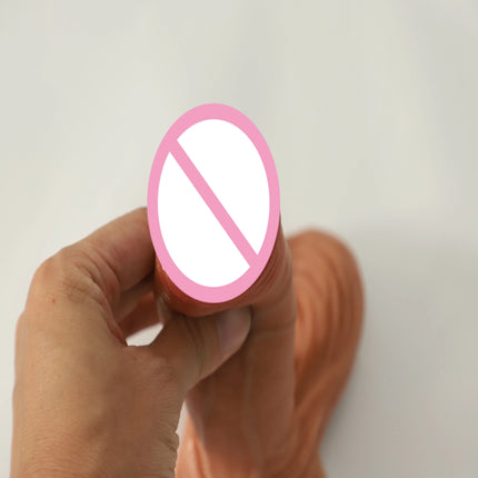 Ftm Packers Wholesale 2 in 1 Ultra Soft Silicone Hollow Penis Sleeve with Big Scrotum Prosthetic Stroker