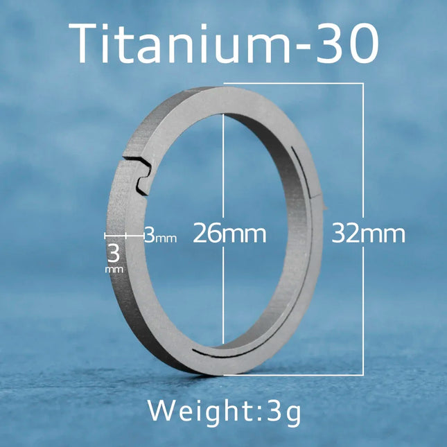 Black Titanium Keyring Car Men Flat Key Chain Rings Holder Lightweight EDC ARC Keychain Buckle for Accessories Gadgets Wholesale