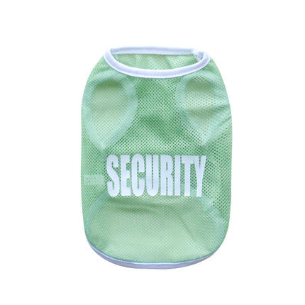 Cat and Dog Universal Summer Clothes Mesh Breathable Letter Printing Thin Size Large Dog Tank Top Golden Bears