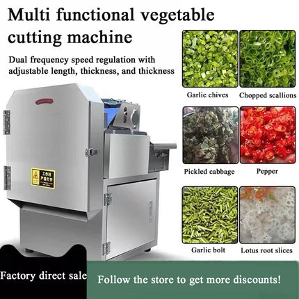 PBOBP Electric Automatic High Efficiency Vegetable Slicer 304 Stainless Steel Blade For Restaurant Food Processing Plant Slicer